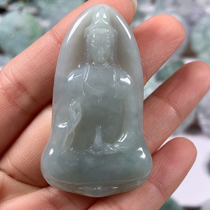 颈饰未镶嵌翡翠观音福利