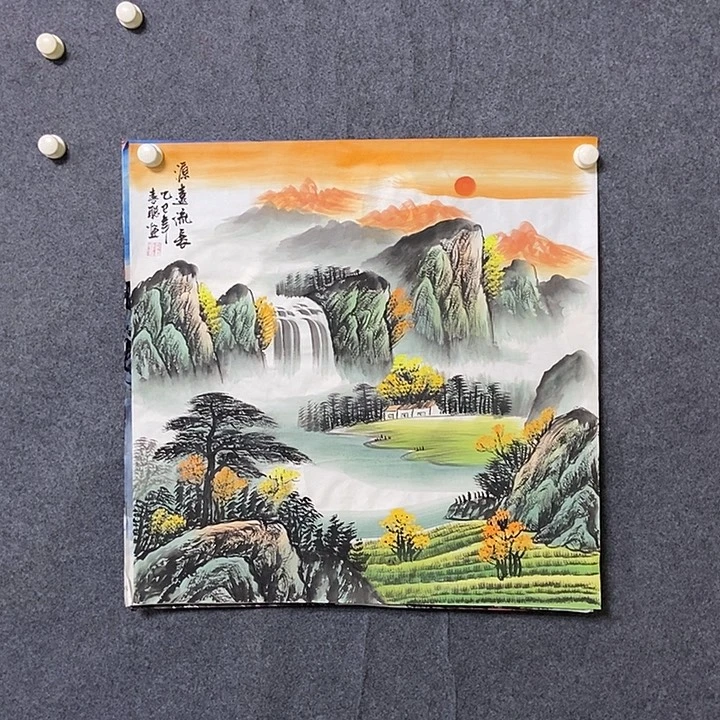 国画四尺斗方一副