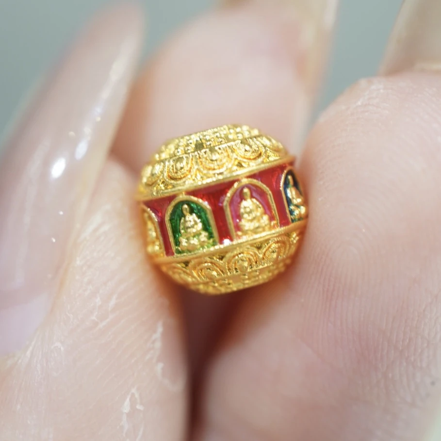 【宝曼珠宝】18K金四面佛路路通配件 卡9mm  自由DIY