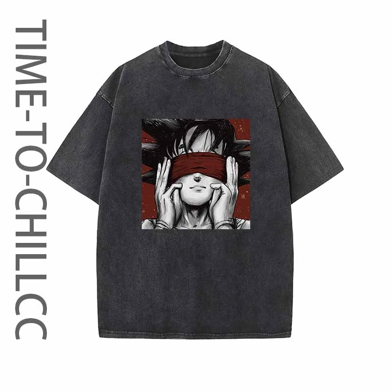 【短袖-蒙眼悟空】CCT466Oversize洗水宽松纯棉手绘320g