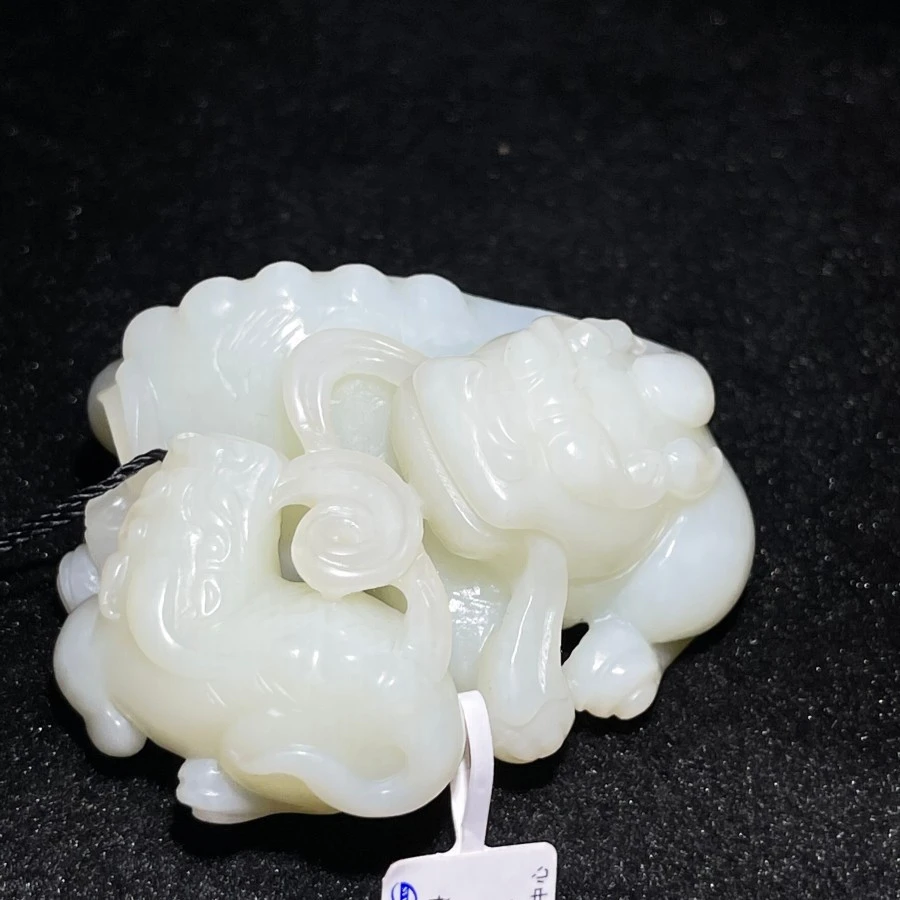 《清代》和田玉携子上朝 山东国营文物商店25022200302-737