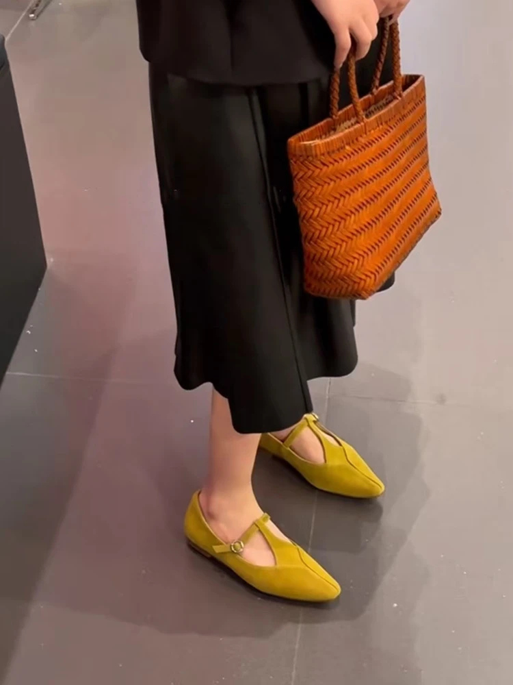 平底单鞋女2025法式复古绒面软底小皮鞋玛丽珍女鞋 JRX 53D1533