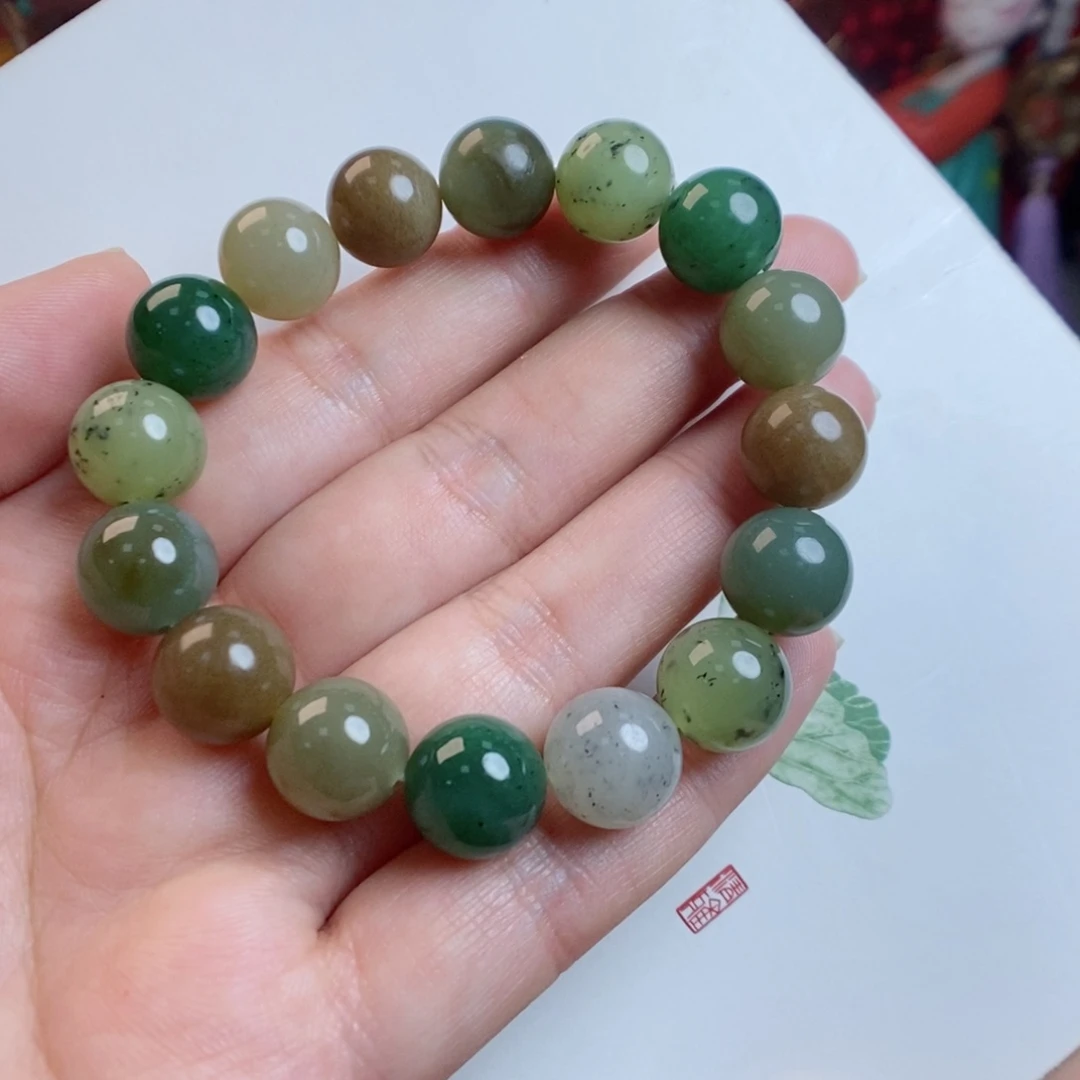 和田玉手链未镶嵌12