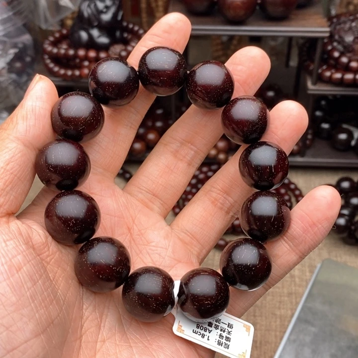 檀香紫檀（小叶紫檀）手串/手链『****生1.8爆满金星