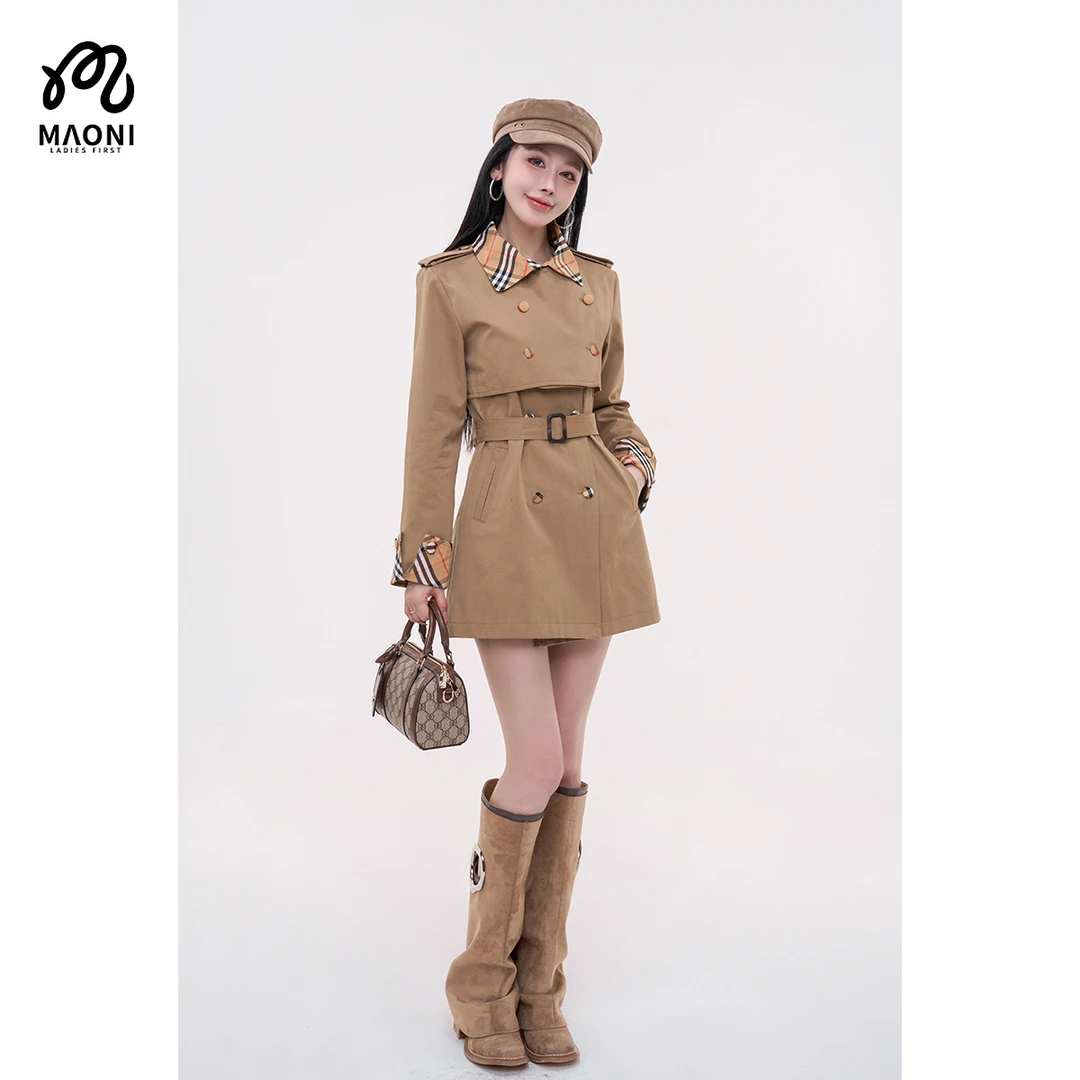 毛妮LADIESFIRST【秋日特调】小香风格纹短外套+连衣裙配腰带L2251