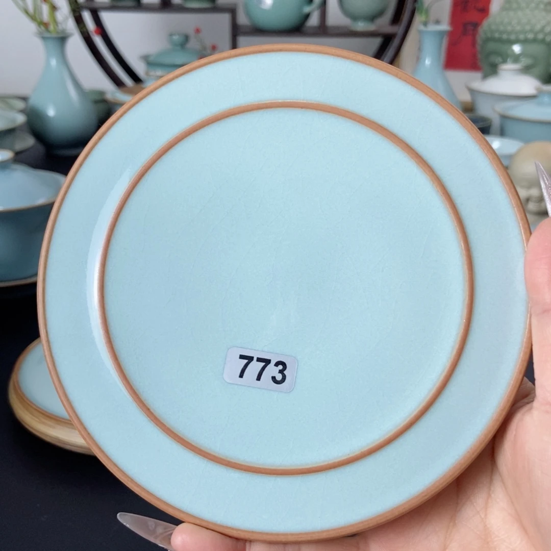 用****1微微瑕天青双线壶承773号