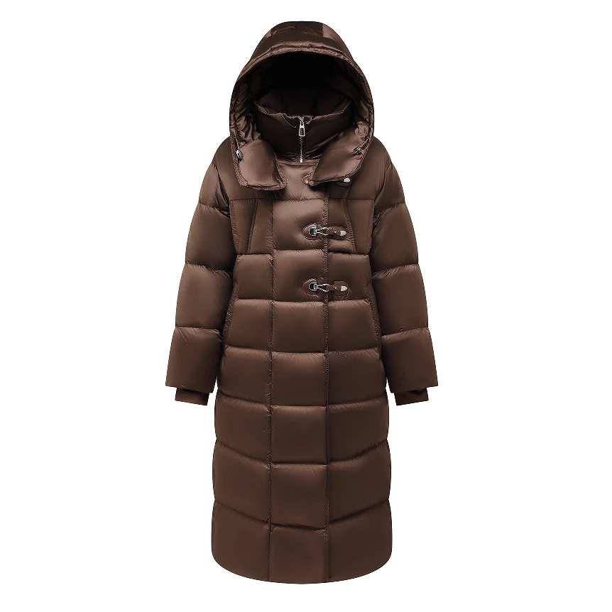 YT071 新款爆款时尚新色系皮扣设计高级气质款羽绒服外套9025