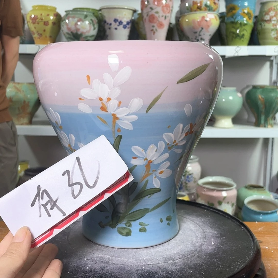 景德镇陶瓷花盆微瑕159
