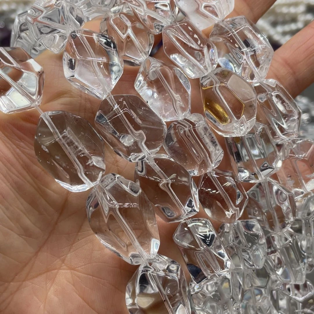 玛瑙/玉髓珠宝半成品未镶嵌白水晶随行一条