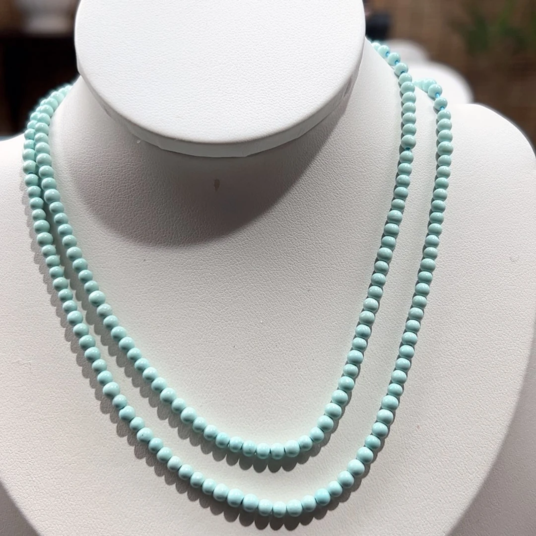 绿松石未镶嵌28圆珠108放漏卡3+