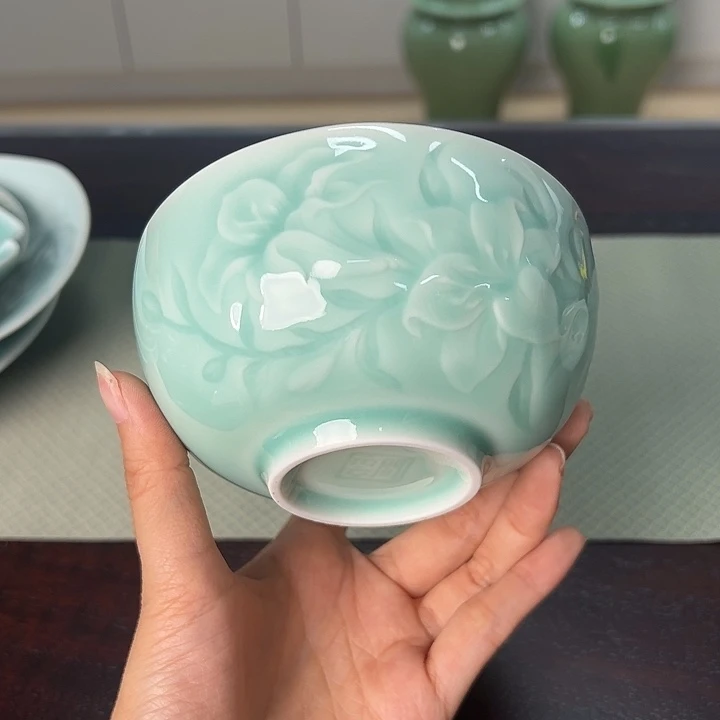 龙泉云间青瓷小米茶器