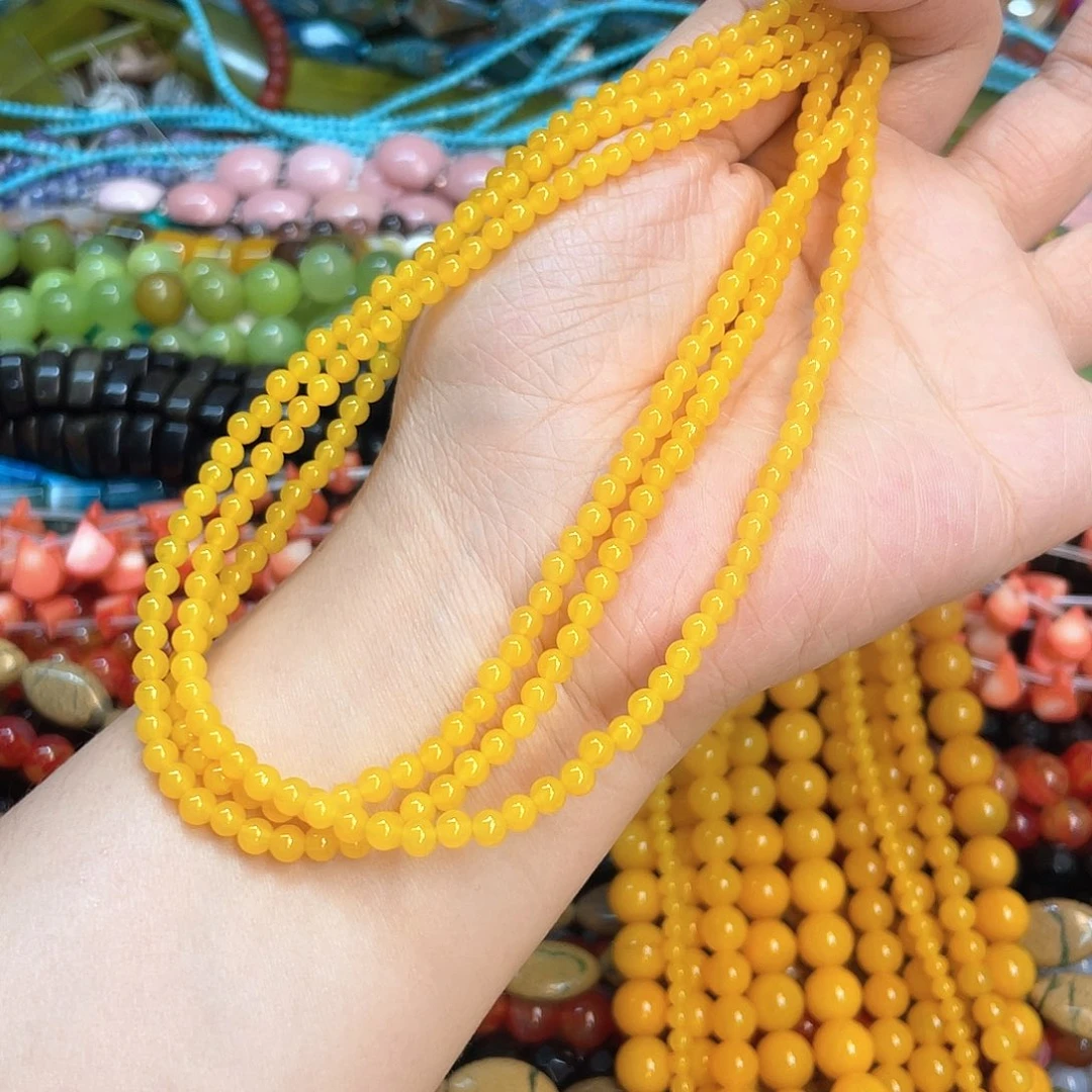 玛瑙/玉髓合金珠宝半成品鸡油黄玛瑙卡4一条