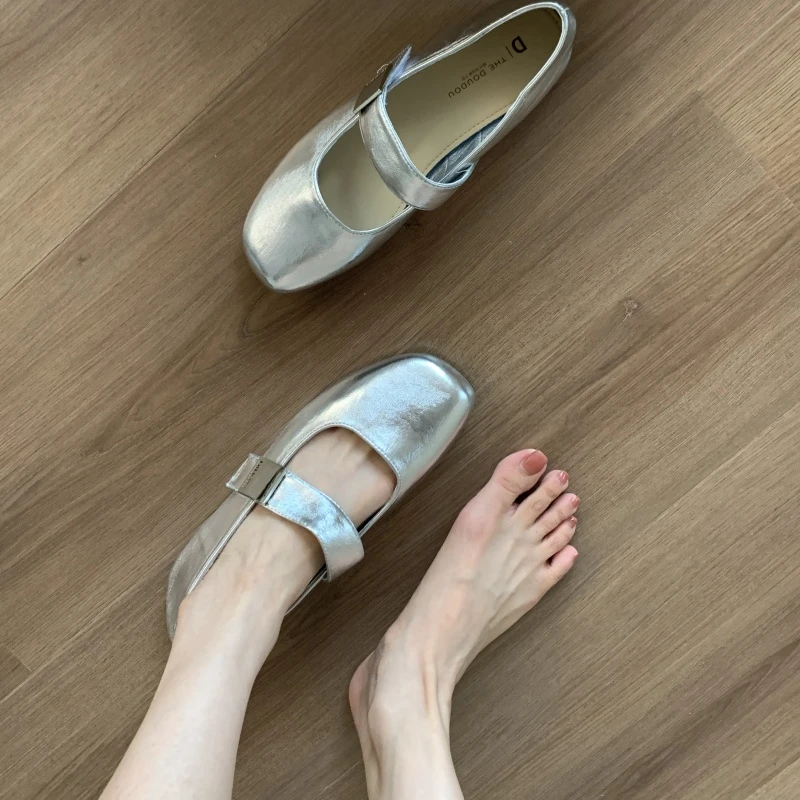 法式增高复古玛丽珍鞋女2025夏季新款圆头配裙子软底晚风浅口单鞋