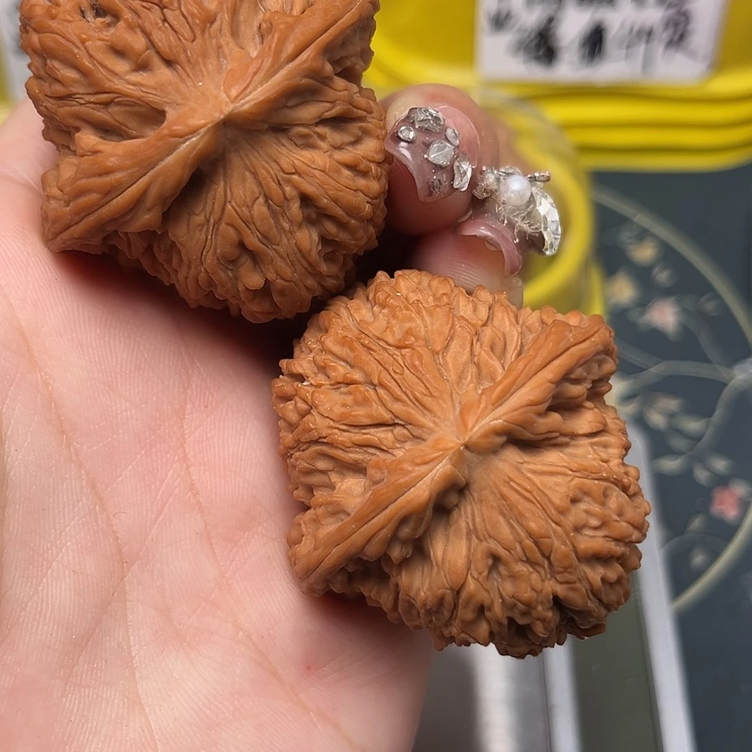 ****花把件文玩核桃45-28880-02