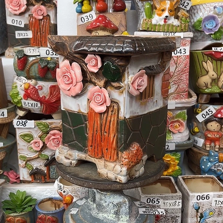 粗陶材质多肉花盆