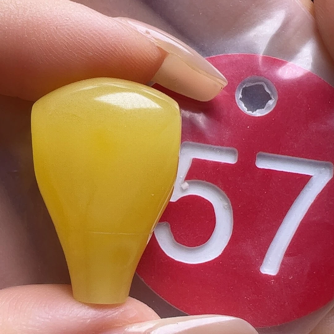 蜜蜡未镶嵌珠宝奇石15.5mm鸡油黄三通