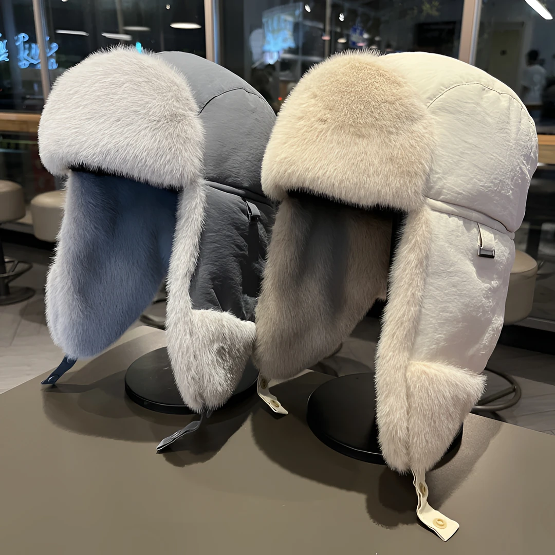 中大童雷锋帽男女童冬季加厚防寒护耳帽户外骑车防风滑雪飞行员帽