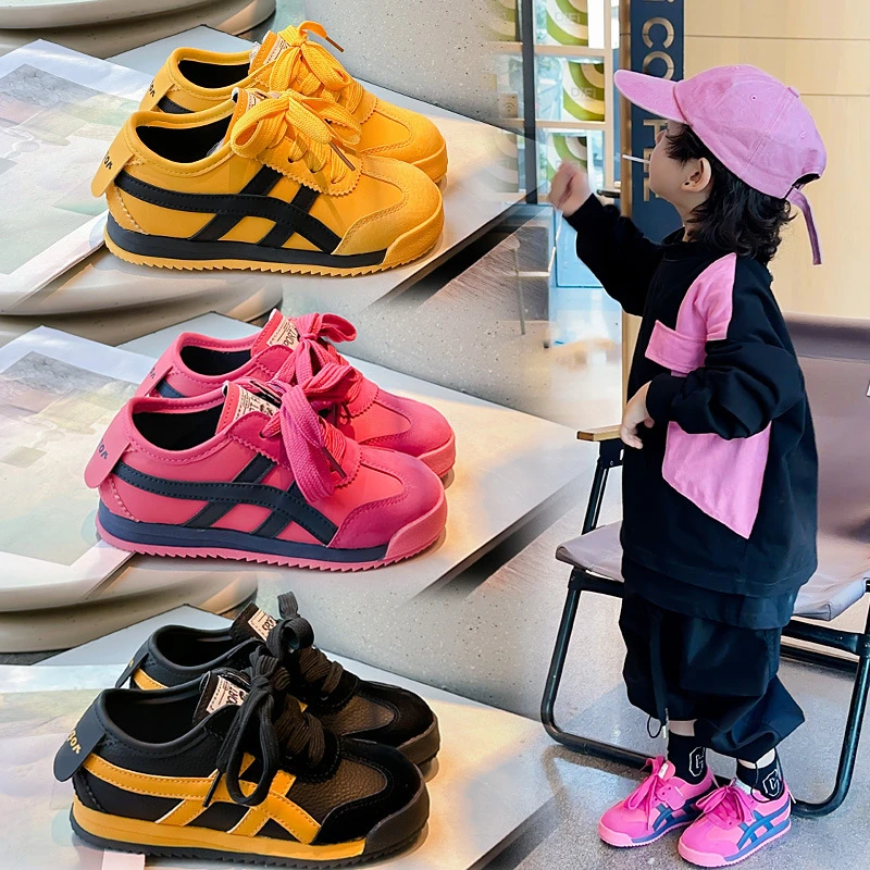 童鞋25春季新款儿童运动鞋女童糖果色德训鞋男童休闲鞋阿甘鞋602
