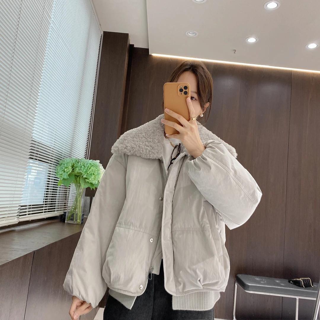 IMFLY金小金自制女装 90鸭绒羽绒服DYW10257冬季大翻领宽松外套