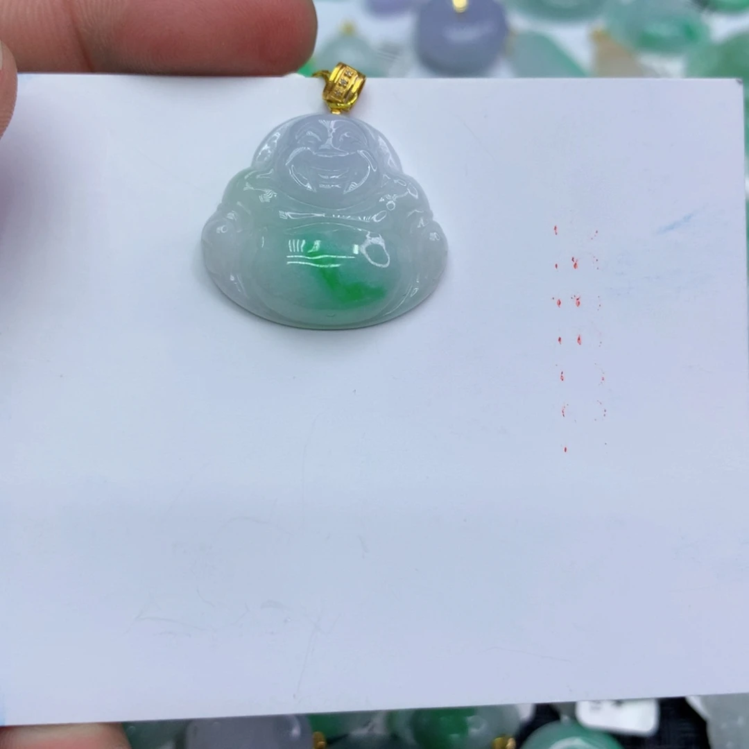 翡翠18K金镶嵌颈饰11111111