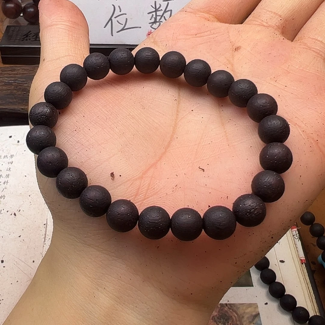 降真香缅甸小叶降真香0.8紫黄油圆珠