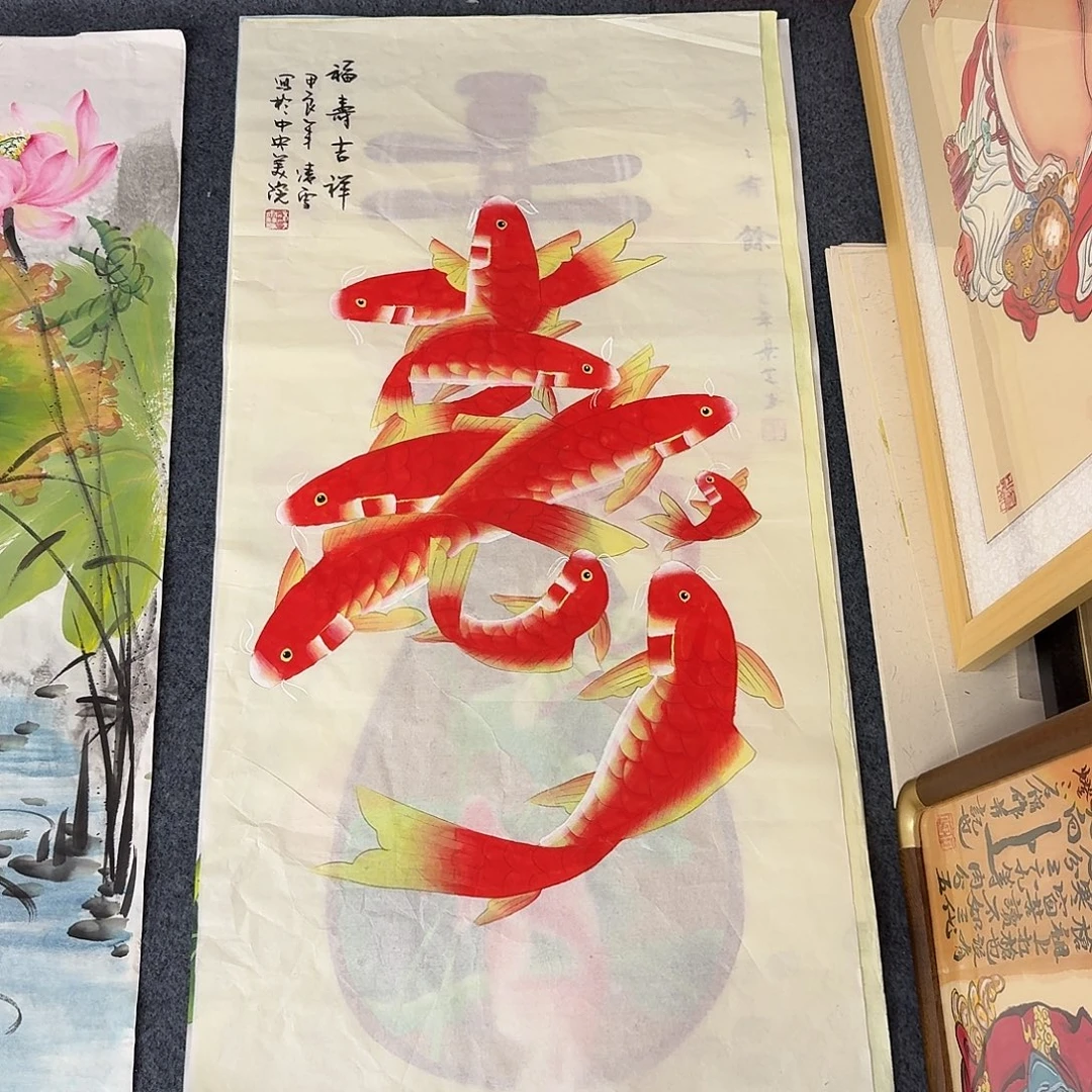 国画三尺尺寸50X100纯手绘作品