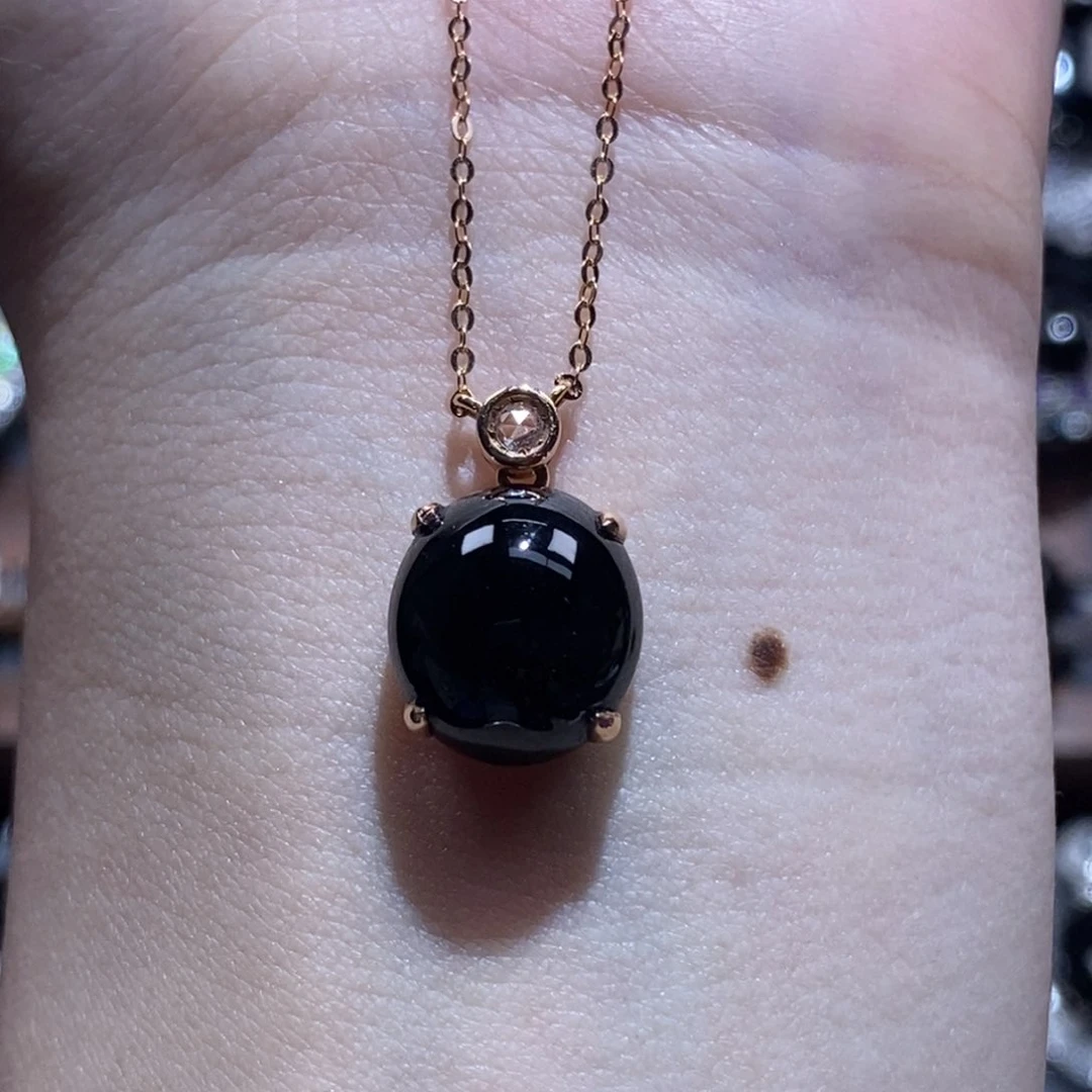 套链18K金镶嵌翡翠