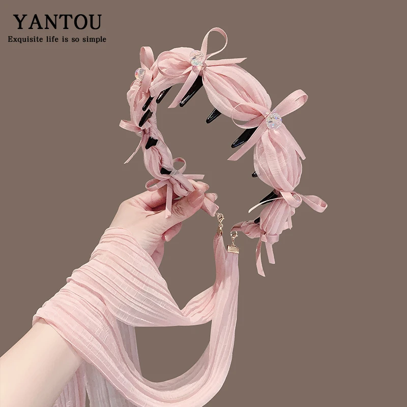 2025新款高级感蝴蝶结发箍高颅顶氛围感压发发箍百搭优雅时尚发箍