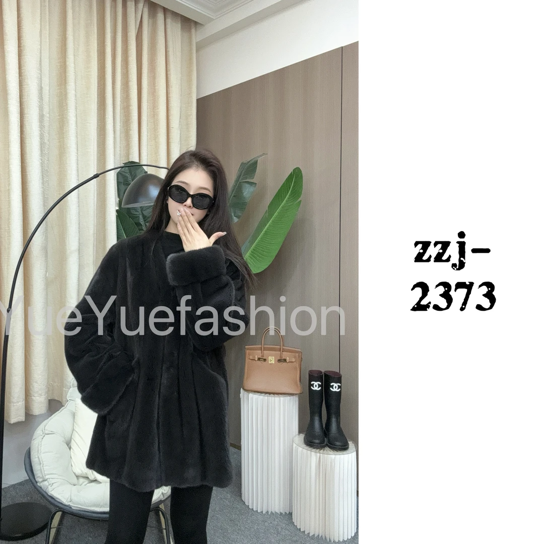 【懒惰时光】2025新款水貂皮外套冬季皮草时尚女款-2373
