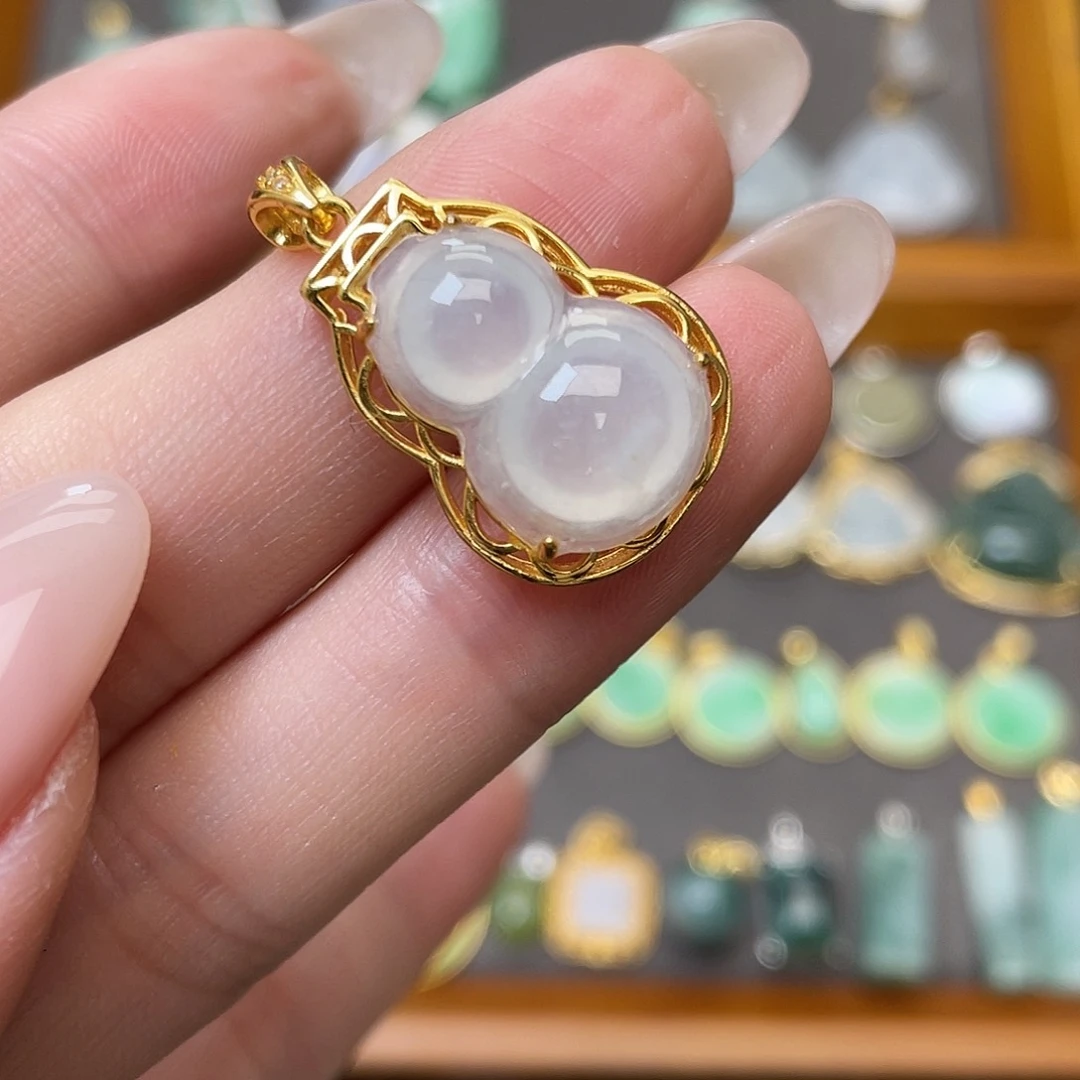 翡翠银S925镶嵌吊坠(不含链)