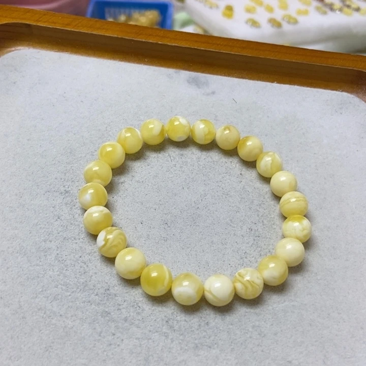 蜜蜡未镶嵌裸石手串