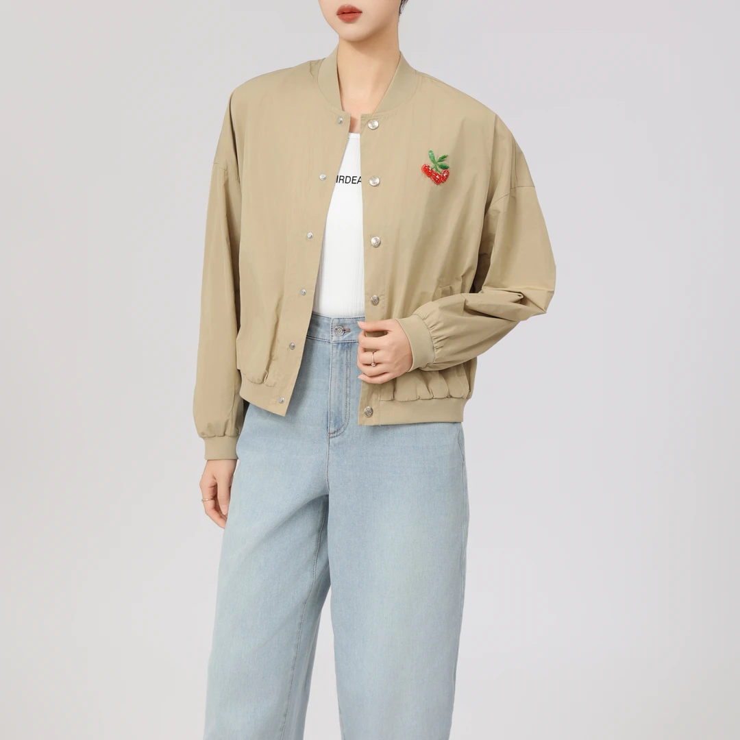 GIRDEAR/哥弟25新款百搭短外套四季气质火棘果夹克上衣140003