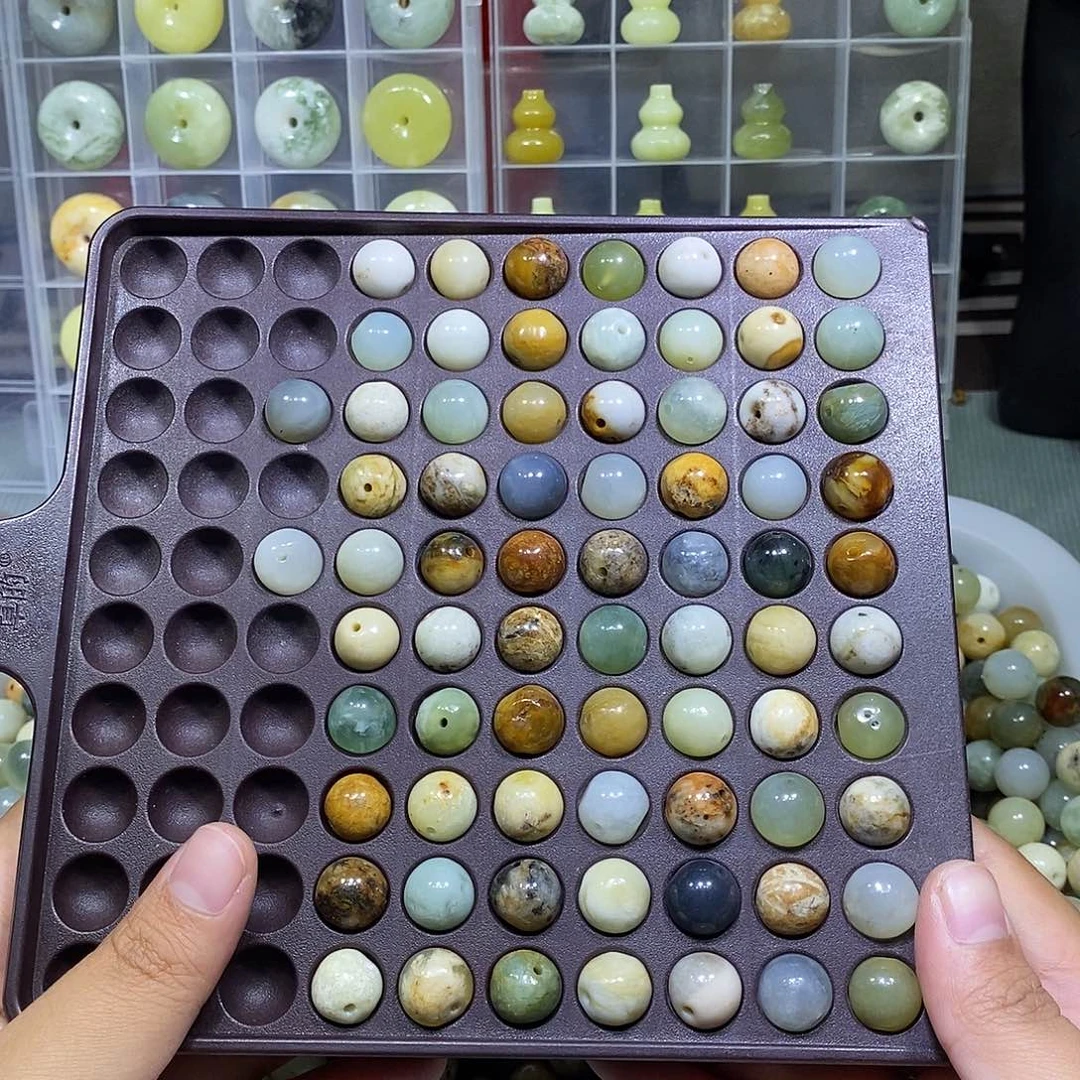 合金蛇纹石玉颈饰362