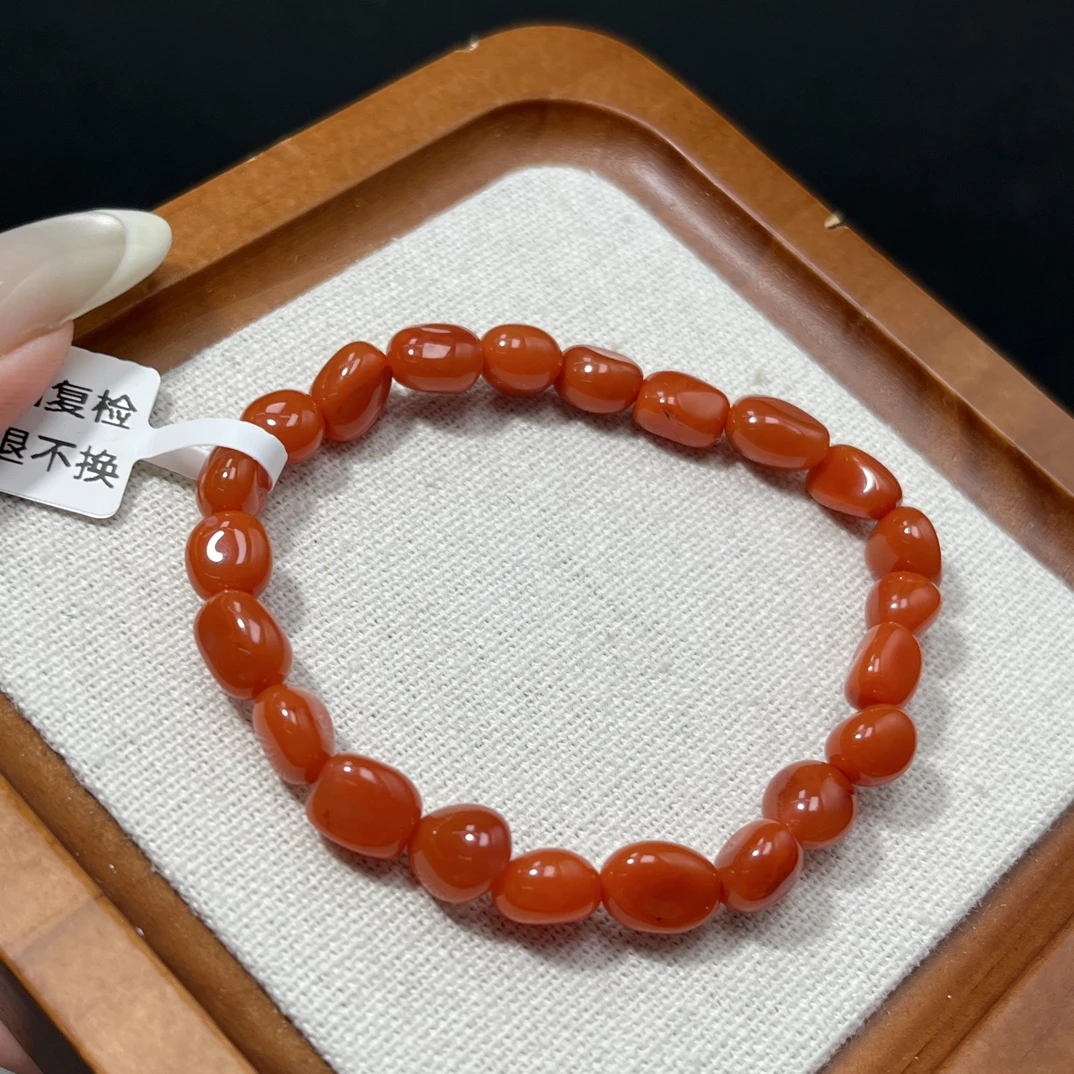 天然原矿瓦西南红随形小籽手串尺寸约6.5毫米AC0477