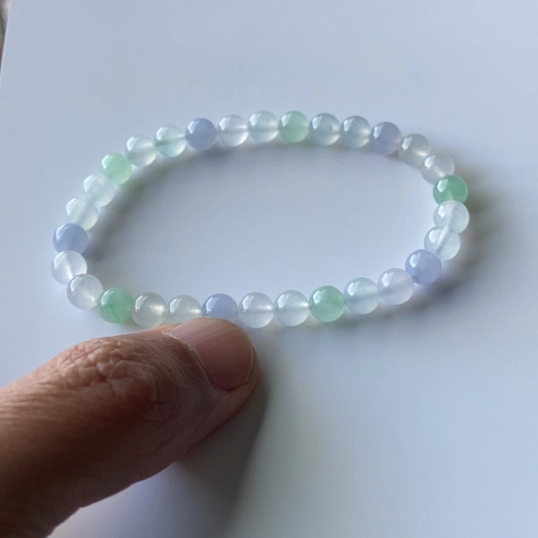 一***四翡翠未镶嵌手链翡翠手串珠链工厂自己生产的