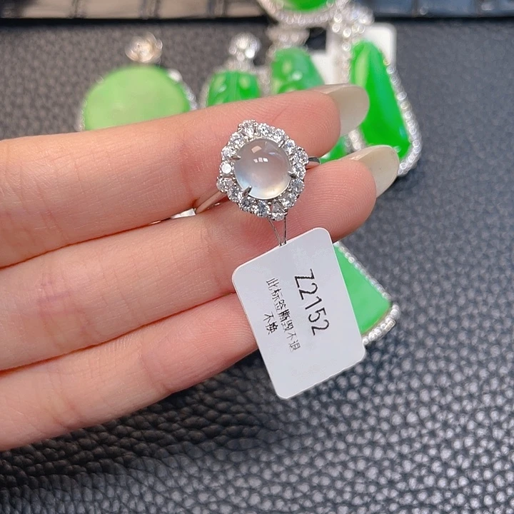 翡翠银S925镶嵌吊坠(不含链)