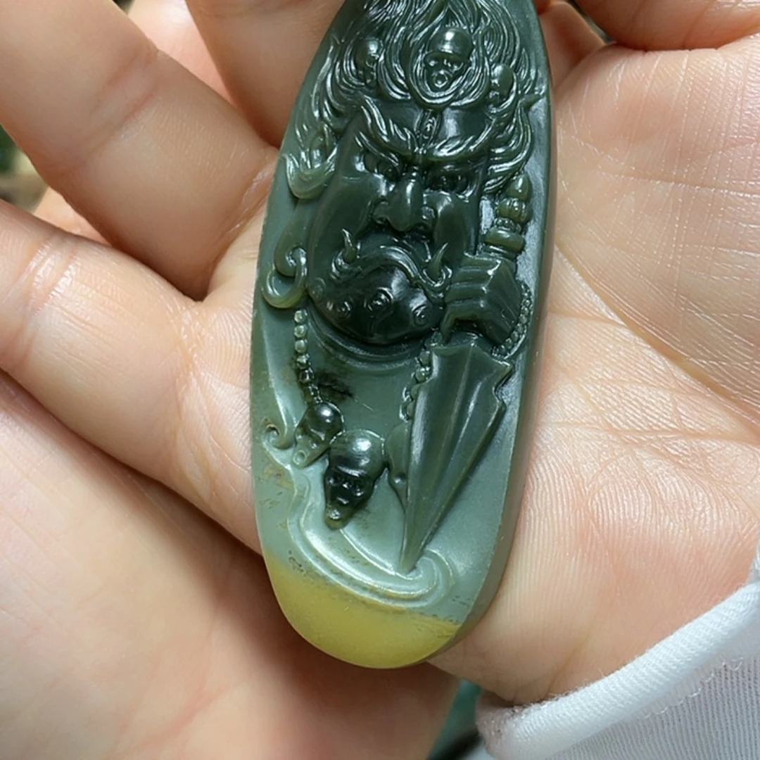 【闪购商品】未镶嵌岫岩河磨玉（透闪石质玉）把件老****4