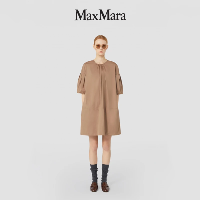 MaxMara 2025早秋新品女装泡泡袖T恤连衣裙9226085106