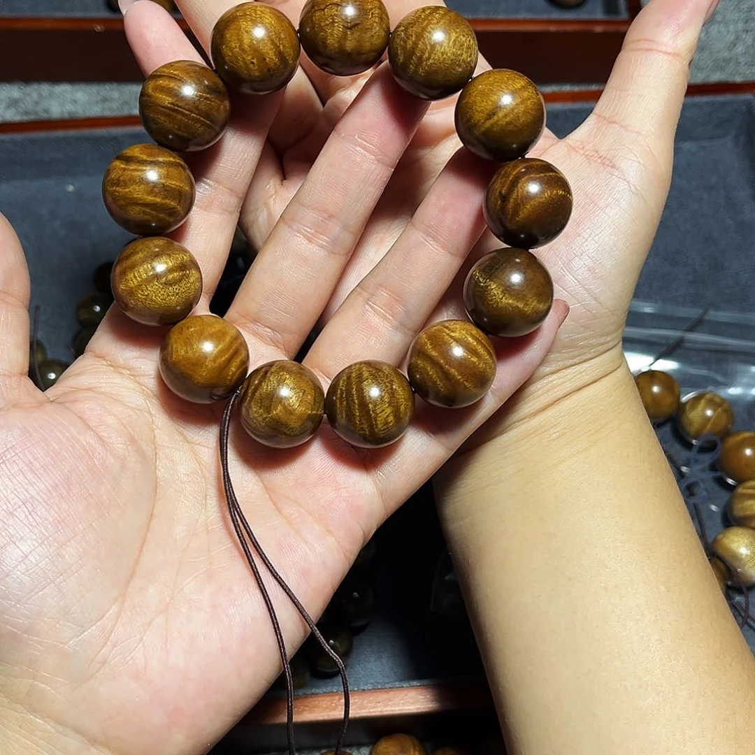 金丝楠手串/手链贺*华金丝楠红油底色1.8闪电手串