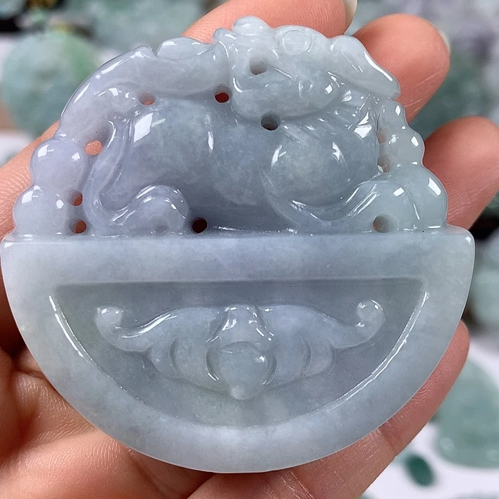 颈饰未镶嵌翡翠仿古貔貅两面工艺福利卡厚12