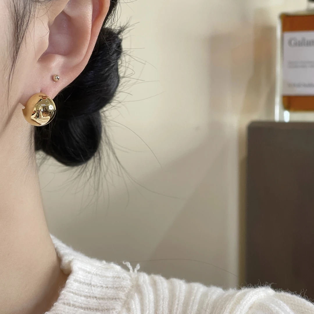 A-257 精致百搭简约豆豆耳钉设计感冷淡风ins