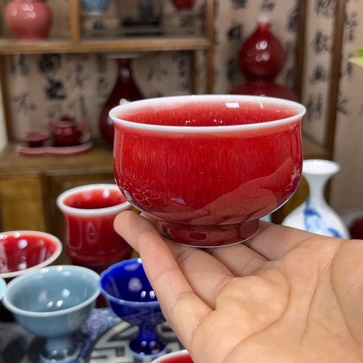 景德镇陶瓷浅行窑儒士杯