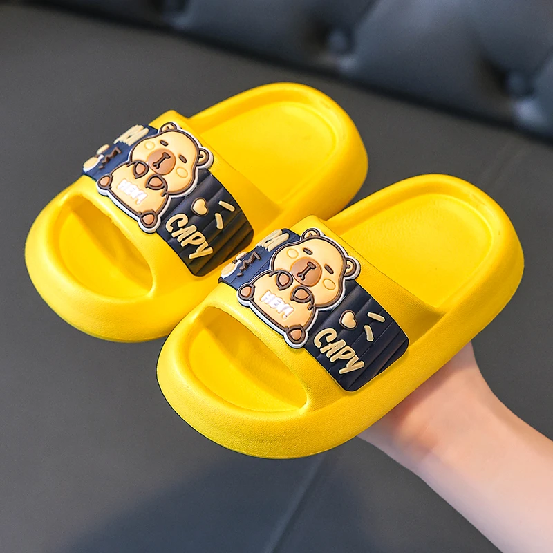 卡皮巴拉儿童拖鞋男童女孩可爱宝宝夏季室内小孩防滑卡通家居儿童