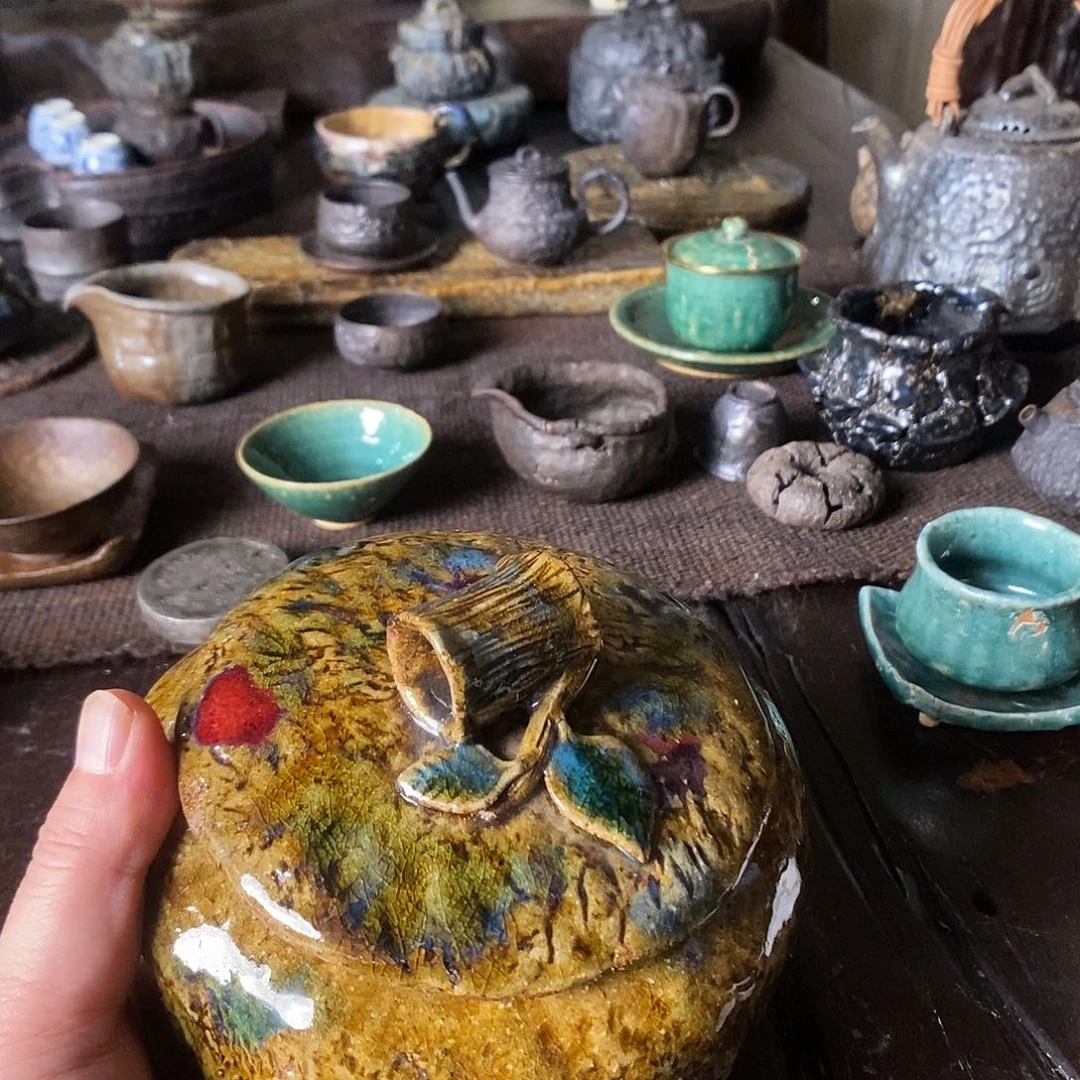 7***溪手工制作柴烧茶具