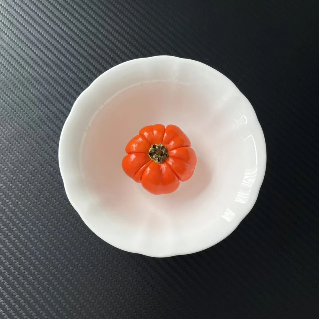 【柚一】4.5寸花瓣造型简约纯色饭碗家用白瓷2只装陶瓷陶瓷碗餐具