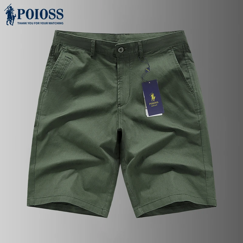 高登保罗男士休闲纯棉短裤夏季商务时尚百搭中裤宽松潮流五分裤子