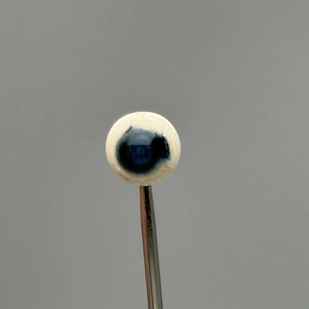 DEZHI/德志约10mm蓝眼睛单珠一颗天然猛犸牙A246
