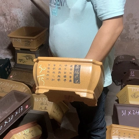 紫砂花盆手工制作