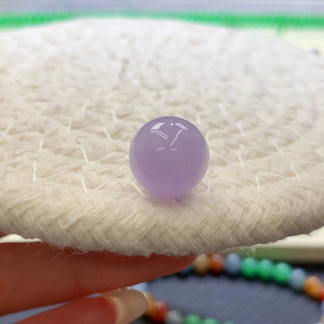 定制翡翠未镶嵌 毛货抛光定制 粉椿紫 卡12.9 f