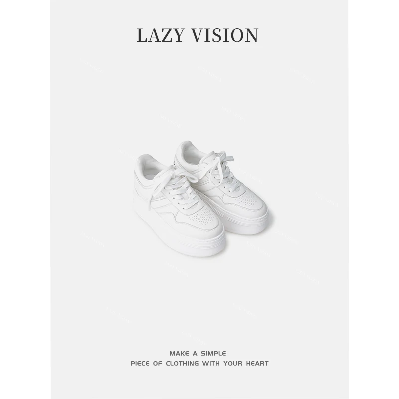 LAZYVISION新款白色厚底鞋ZMD-14978